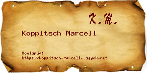 Koppitsch Marcell névjegykártya